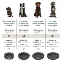 Lade das Bild in den Galerie-Viewer, Hundebett rund St.Moritz von HOUND&NATURE | Recycelte Materialien | Oeko-Tex® Standard 100 | Grau
