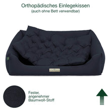 Lade das Bild in den Galerie-Viewer, Orthopädisches Öko-Hundebett Zermatt von HOUND&NATURE | Recycelte Materialien | Oeko-Tex® Standard | Blau