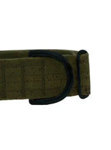 Lade das Bild in den Galerie-Viewer, Hundehalsband mit Dornschnalle | Korkleder | Umweltfreundlich | Robust & Vegan | Olive/Schwarz