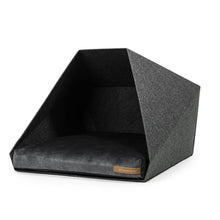 Lade das Bild in den Galerie-Viewer, Indoor Hundehütte "PetPocket" von Rexproduct | 100% recycelt | Dunkelgrau | Matratze aus 9 Farben wählbar Unisize S+S Softpet Dunkelgrau