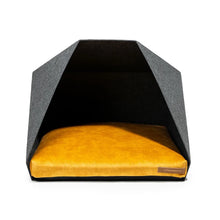 Lade das Bild in den Galerie-Viewer, Indoor Hundehütte "PetPocket" von Rexproduct | 100% recycelt | Dunkelgrau | Matratze aus 9 Farben wählbar Unisize S+S Softpet Senfgelb
