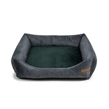Lade das Bild in den Galerie-Viewer, Rexproduct Hundebett orthopädisch | Oeko-Tex® & Global Recycle Standard zertifiziert | Dunkelgrau | 9 versch. Matratzenfarben S: 65 x 55 x 20 cm Dunkelgrün