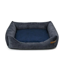 Lade das Bild in den Galerie-Viewer, Nachhaltiges Rexproduct Hundebett OTTO - orthopädisch - waschbar & schadstofffrei - Dunkelgrau - 5 Matratzenfarben S: 65 x 55 x 20 cm Marine | Fräulein Plath