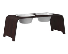 Lade das Bild in den Galerie-Viewer, Futterstation dogBar® für Hunde | Porzellan | Eiche dunkel | 5 Größen L