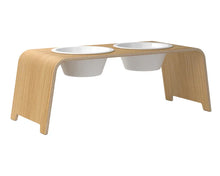 Lade das Bild in den Galerie-Viewer, Futterstation dogBar® für Hunde | Porzellan | Eiche hell | 5 Größen L