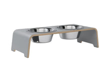 Lade das Bild in den Galerie-Viewer, Futterstation dogBar® für Hunde | Edelstahl | Grau | 5 Größen M small