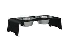 Lade das Bild in den Galerie-Viewer, Futterstation dogBar® für Hunde | Edelstahl | Eiche dunkel | 5 Größen M small