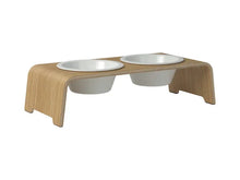 Lade das Bild in den Galerie-Viewer, Futterstation dogBar® für Hunde | Porzellan | Eiche hell | 5 Größen M small