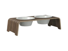 Lade das Bild in den Galerie-Viewer, Futterstation dogBar® für Hunde | Porzellan | Nussbaum | 5 Größen M small