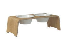 Lade das Bild in den Galerie-Viewer, Futterstation dogBar® für Hunde | Porzellan | Eiche hell | 5 Größen M