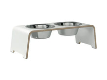 Lade das Bild in den Galerie-Viewer, Futterstation dogBar® für Hunde | Edelstahl | Weiss | 5 Größen M