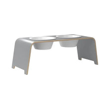 Lade das Bild in den Galerie-Viewer, Futterstation dogBar® für Hunde | Porzellan | Grau | 5 Größen L