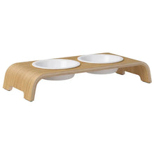 Lade das Bild in den Galerie-Viewer, Futterstation dogBar® für Hunde | Porzellan | Eiche hell | 5 Größen S