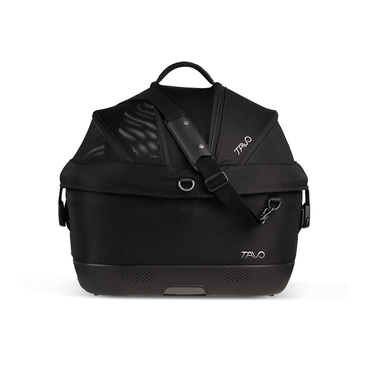 Isofix Autositz & Transportbox Maeve™ iso5x von Tavo für Hunde bis 13.6 kg | GREENGUARD-Gold-Zertifizierung | Farbe: Onyx