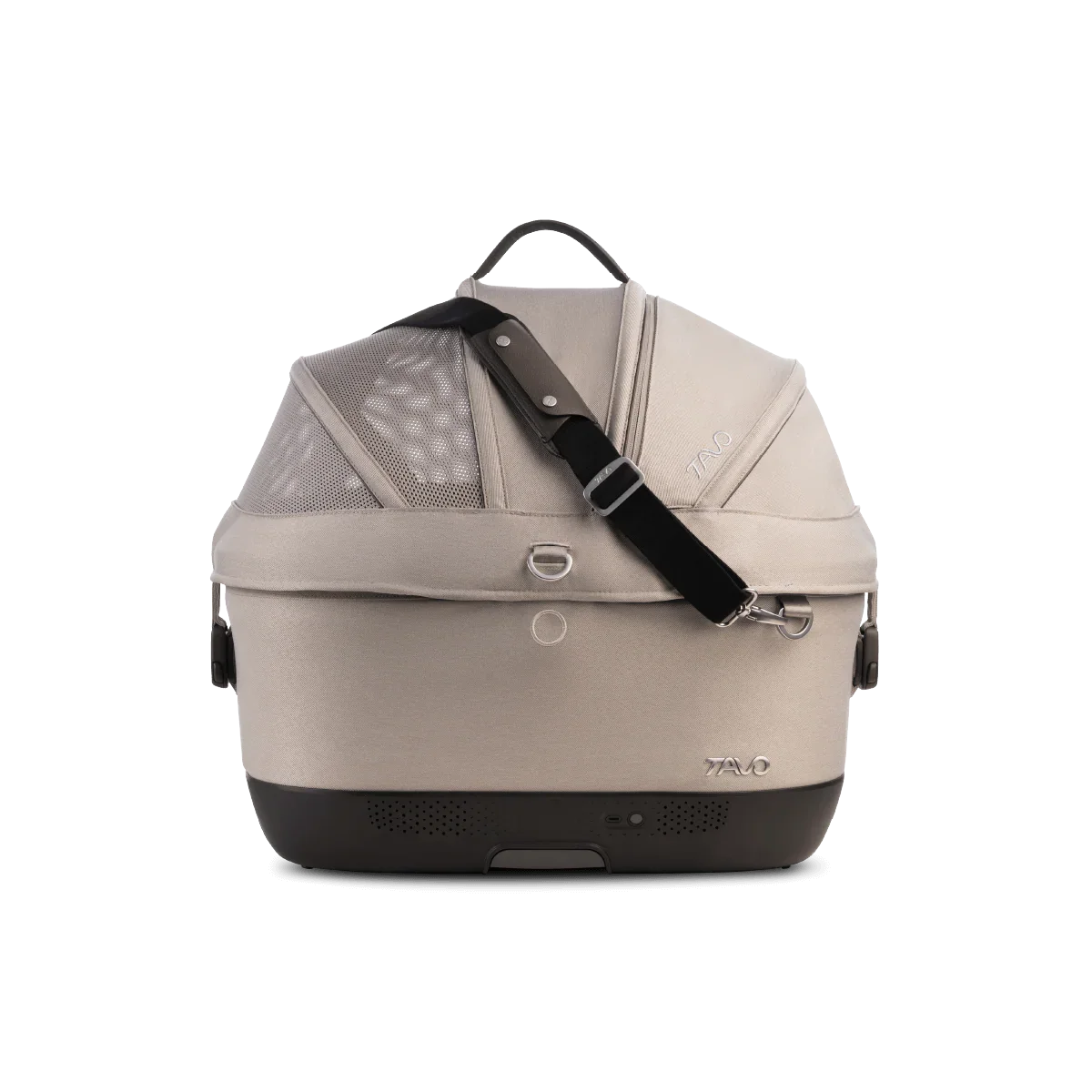 Isofix Autositz & Transportbox Maeve™ iso5x Wind Tavo | Integriertes Belüftungssystem | für Hunde bis 13.6 kg | GREENGUARD-Gold-Zertifizierung | Tawny