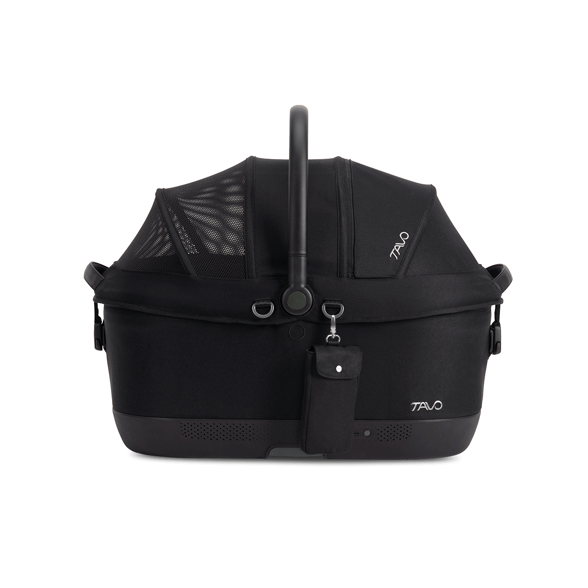 Isofix Autositz Transportbox Maeve™ iso6x Wind Onyx von TAVO für Katzen & kleine Hunde bis 18 kg - mit integriertem Belüftungssystem - geschlossen