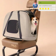 Crashgetestete Isofix-Transportbox Auto Tavo Crispin für Hunde | 3 Größen bis 27.2 kg | Farbe: Merle | Fräulein Plath
