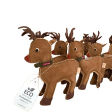 Lade das Bild in den Galerie-Viewer, Nachhaltiges Leder Hundespielzeug &quot;Rudolph Rentier&quot; | Schadstofffrei &amp; robust | Drolliges Weihnachtsgeschenk
