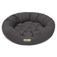 Hundebett rund St.Moritz von HOUND&NATURE | Recycelte Materialien | Oeko-Tex® Standard 100 | Grau | Fräulein Plath