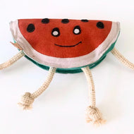 Nachhaltiges Fräulein Plath Hundespielzeug Melone | Robust & 100% schadstofffrei | Upcycling Leder | Fräulein Plath