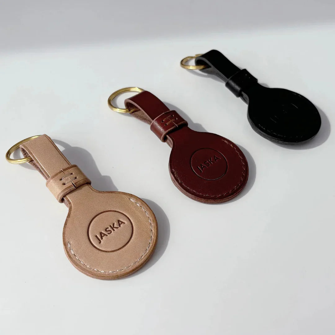Jaska Apple Airtag Tracker Leder-Etui LOGG | Handarbeit Made in Germany | 3 Farben