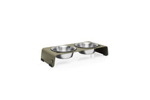 Lade das Bild in den Galerie-Viewer, Jaska erhöhte Futterstation Hundebar ARC | Stahl &amp; Edelstahl | 4 Größen | Olive S
