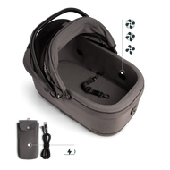 Isofix Autositz & Transportbox Maeve™ iso6x Wind Tavo | Integriertes Belüftungssystem | für Hunde bis 18 kg | GREENGUARD-Gold-Zertifizierung | Ashen | Fräulein Plath