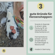 Lade das Bild in den Galerie-Viewer, Noms+ Herzenshappen Snack | Hypoallergener Softsnack für sensible Hunde | inkl. Tierschutzspende | 200g
