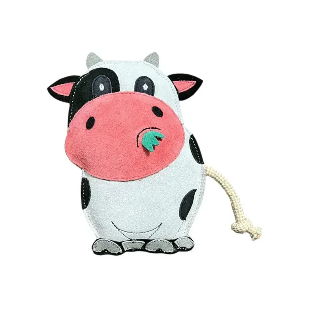 Nachhaltiges BUDDY. Hundespielzeug aus Leder Kuh - schadstofffrei