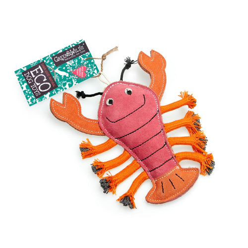 Krabbe orange Hundespielzeug lacht fröhlich 