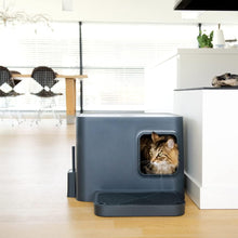 Lade das Bild in den Galerie-Viewer, Nachhaltige Katzentoilette HOOPO® DOME PLUS | 100% recycelt | Grau
