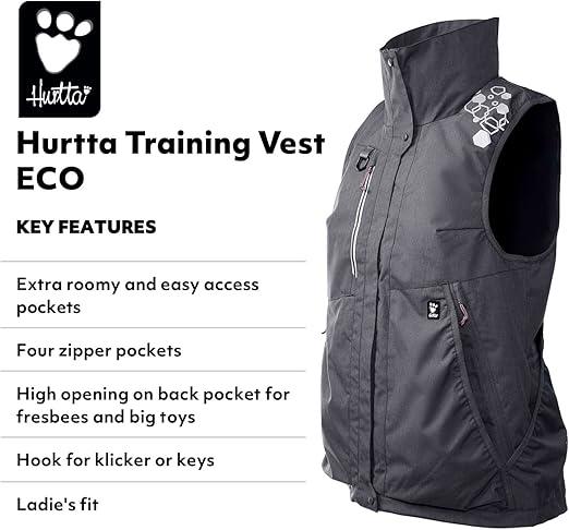 Hurtta Trainingsweste Training vest ECO | Recyceltes Material | Wassersäule über 10000 mm | Blackberry