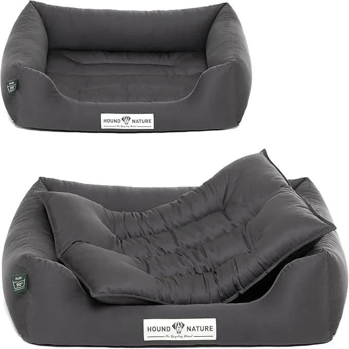 Öko-Hundebett Bern von HOUND&NATURE | Recycelte Materialien | Oeko-Tex® Standard 100 | Grau