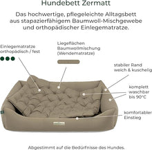 Lade das Bild in den Galerie-Viewer, Orthopädisches Öko-Hundebett Zermatt von HOUND&amp;NATURE | Recycelte Materialien | Oeko-Tex® Standard | Taupe
