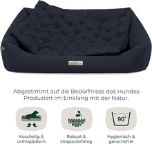 Lade das Bild in den Galerie-Viewer, Orthopädisches Öko-Hundebett Zermatt von HOUND&amp;NATURE | Recycelte Materialien | Oeko-Tex® Standard | Blau
