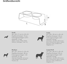 Lade das Bild in den Galerie-Viewer, Jaska Futterstation Hundebar ARC | Stahl &amp; Edelstahl | 4 Größen | Weiss
