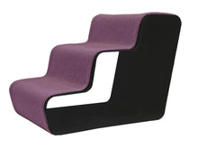 Lade das Bild in den Galerie-Viewer, dogBeam3 | Hundetreppe | Für Welpen &amp; kleine Hunde | Bezug aus recycelten PET-Flaschen Stahl Anthrazit - Bezug Purple | Fräulein Plath
