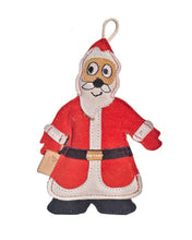 Lade das Bild in den Galerie-Viewer, Nachhaltiges Leder Hundespielzeug &quot;Santa Claus&quot; | Schadstofffrei &amp; robust | Goldiges Weihnachtsgeschenk
