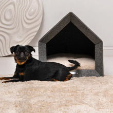 Lade das Bild in den Galerie-Viewer, Rexproduct Indoor Hundehütte &quot;PetHome 2.0&quot; TEDDY | 100% recycelt | S - XL | Dunkelgrau | 2 Matratzenfarben
