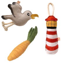 Lade das Bild in den Galerie-Viewer, Nachhaltiges Hundespielzeug Spar-Set &quot;Heimat&quot; | 100% schadstofffrei | Upcycling Leder &amp; Schafwolle
