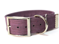 Hundehalsband mit Dornschnalle | Korkleder | Umweltfreundlich | Robust & Vegan | Flieder/silber | Fräulein Plath
