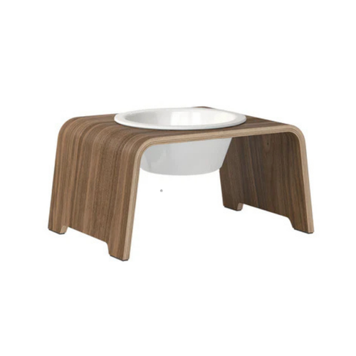 dogBar® Single Hundenapf | Porzellan | Nussbaum