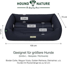 Lade das Bild in den Galerie-Viewer, Öko-Hundebett Bern von HOUND&amp;NATURE | Recycelte Materialien | Oeko-Tex® Standard 100  | Blau
