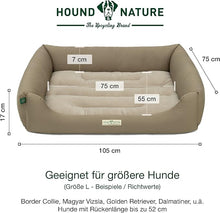 Lade das Bild in den Galerie-Viewer, Öko-Hundebett Luzern von HOUND&amp;NATURE | Fleece-Seite | Recycelte Materialien | Oeko-Tex® Standard 100  | Taupe
