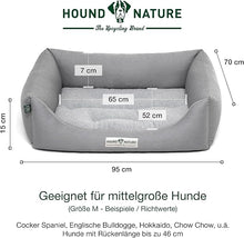 Lade das Bild in den Galerie-Viewer, Öko-Hundebett Luzern von HOUND&amp;NATURE | Fleece-Seite | Recycelte Materialien | Oeko-Tex® Standard 100  | Hellgrau
