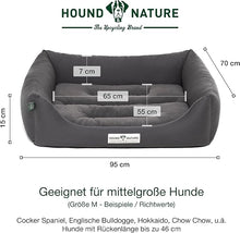 Lade das Bild in den Galerie-Viewer, Öko-Hundebett Luzern von HOUND&amp;NATURE | Fleece-Seite | Recycelte Materialien | Oeko-Tex® Standard 100  | Grau
