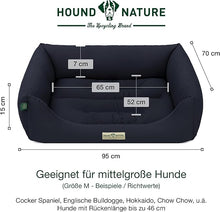 Lade das Bild in den Galerie-Viewer, Öko-Hundebett Bern von HOUND&amp;NATURE | Recycelte Materialien | Oeko-Tex® Standard 100  | Blau
