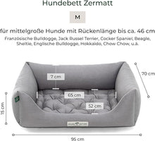 Lade das Bild in den Galerie-Viewer, Orthopädisches Öko-Hundebett Zermatt von HOUND&amp;NATURE | Recycelte Materialien | Oeko-Tex® Standard | Hellgrau
