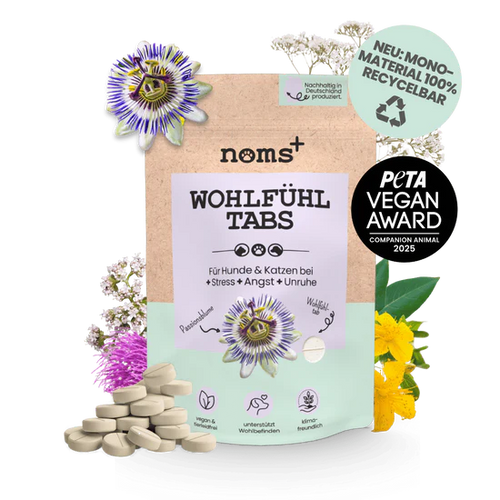 Wohlfühltabs für Hunde & Katzen | Bei Stress, Angst, Unruhe & Hyperaktivität | 100% vegan & tierleidfrei | 130g