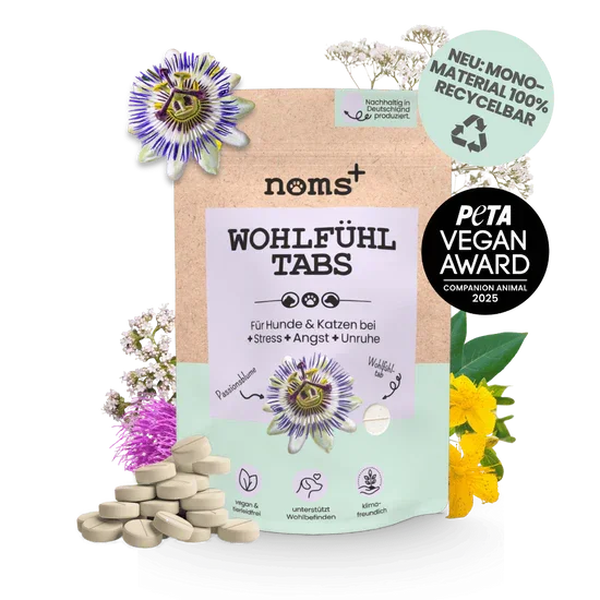 Wohlfühltabs für Hunde & Katzen | Bei Stress, Angst, Unruhe & Hyperaktivität | 100% vegan & tierleidfrei | 130g